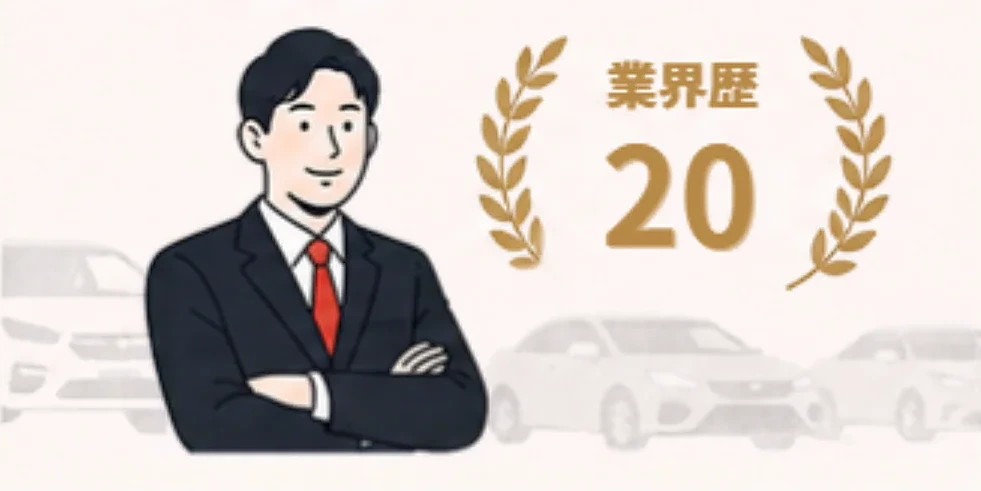 業界歴20年を表す担当者のイラスト